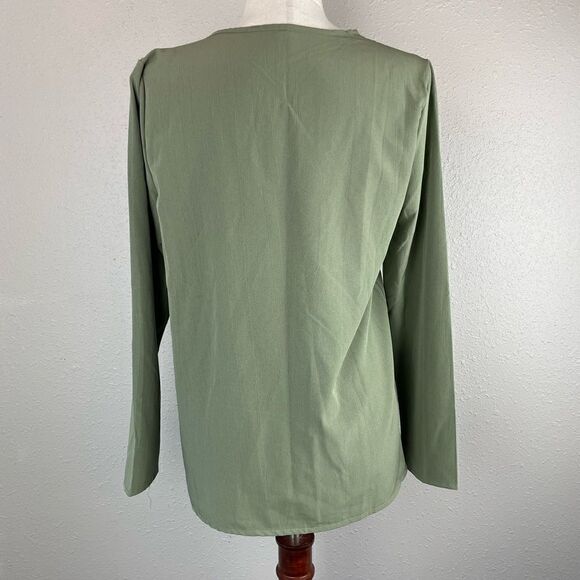 NWOT Green Button Down Dress Shirt Size S - Picture 4 of 5